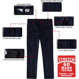 Educated Uniforms Boys 2-4T Flat Front Double Knee Adjustable Waist School Pant