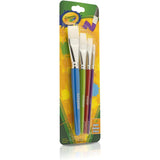 Crayola Flat Paint Brush Set, 4 Count