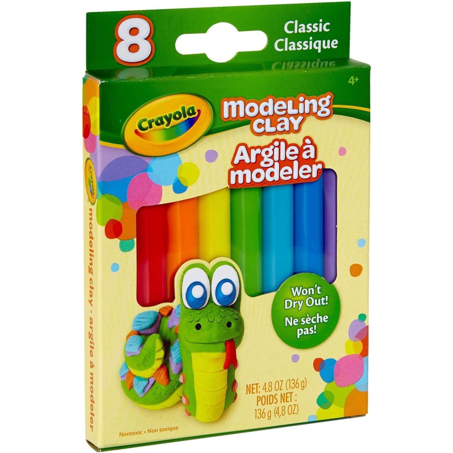 Crayola Modeling Clay .6oz 8-Basic Colors