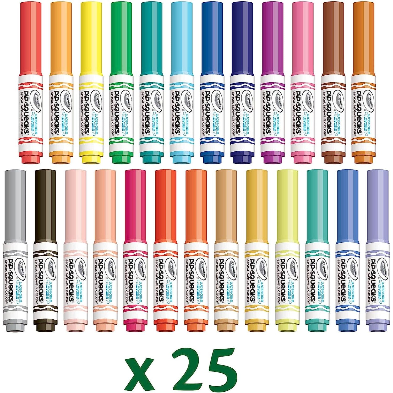 Crayola PIP Squeaks Marker Set (65ct), Washable Markers for Kids, Portable Art Case, Coloring for Toddlers, Ages 4+, Size: Small