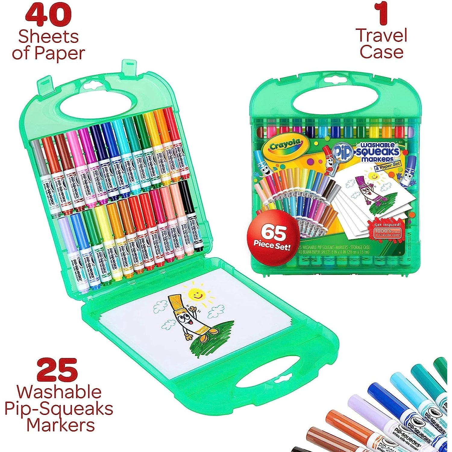 Crayola Twistables Colored Pencils Set (65Ct), Kids Drawing Kit