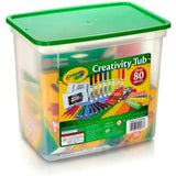 Crayola Kid's Craft Kit Creativity Tub 80+PCS Crayons Markers Sidewalk  Chalk NEW