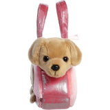 Aurora® Fashionable Fancy Pals™ Peek-A-Boo™ Lab Stuffed Animal - Plush with Stylish Purse for Dress Up Fun - Perfect for Kids 3+ Years, Costumes, and Birthdays - Brown 7 Inches