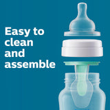 Philips AVENT Anti-Colic Baby Bottles with AirFree Vent, 9oz, 2pk, Clear, SCY703/02