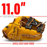 Franklin Sports Field Master - 11'' - Tan/Black - Right Hand Throw - Fielding Gloves