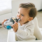The First Years Disney Mickey Mouse Weighted Straw Cup - Spill Proof Toddler Straw Cups - Transition Sippy Cups