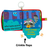 Lamaze Peek-A-Boo Forest Soft Baby Book, Washable Crinkling Fabric Pages for Sensory Play