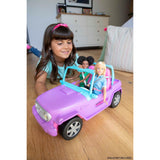 Barbie Off-Road Vehicle, Purple with Pink Seats and Rolling Wheels, 2 Seats