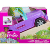 Barbie Off-Road Vehicle, Purple with Pink Seats and Rolling Wheels, 2 Seats