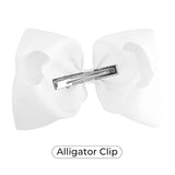 Crystal Collection 7 Inch Grosgrain Hair Bow Clip For Woman And Girls
