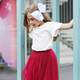 Crystal Collection 7 Inch Grosgrain Hair Bow Clip For Woman And Girls