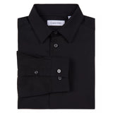 Calvin Klein Boys Slim Fit Solid Stretch Poplin Shirt