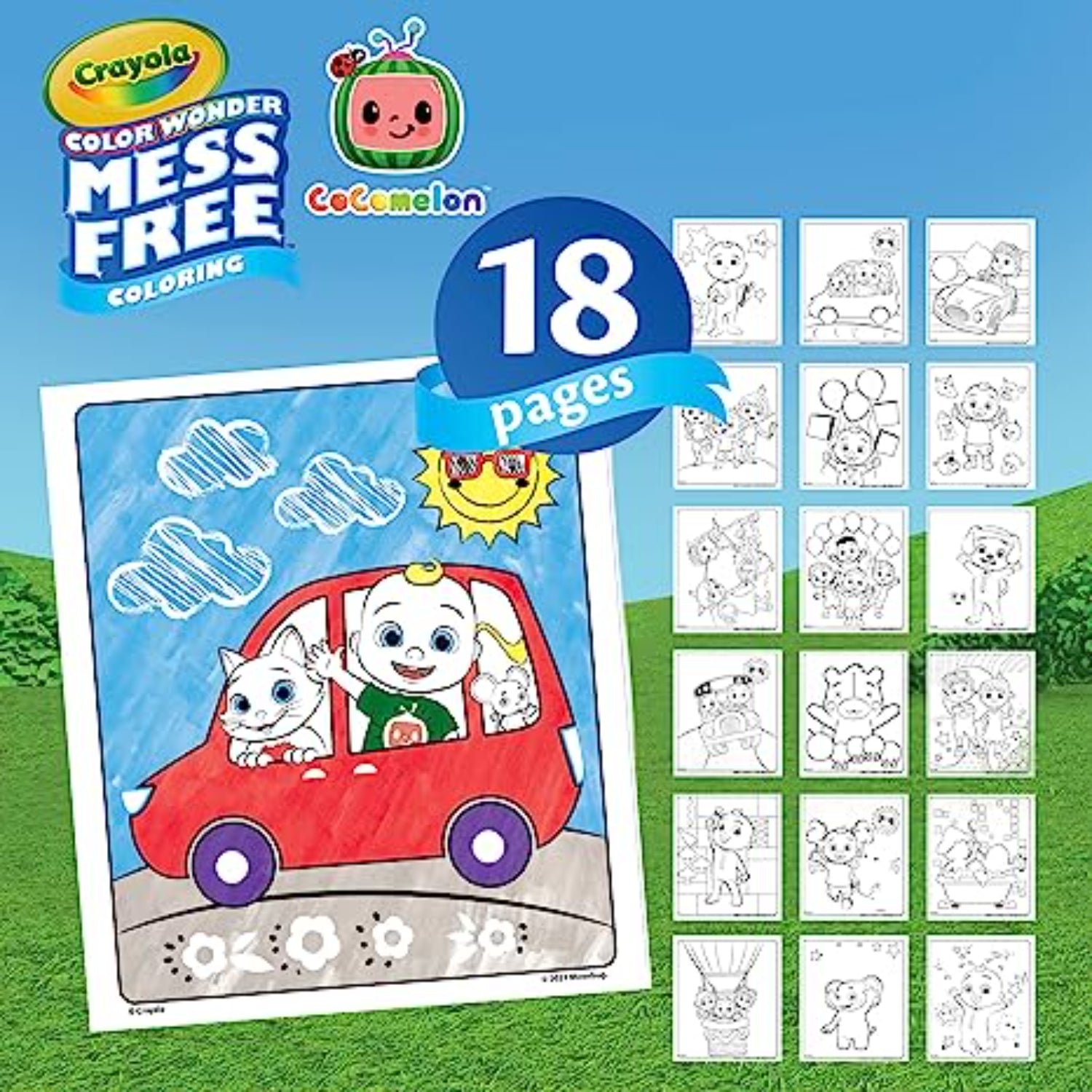 Crayola Color Wonder Cocomelon Coloring Pages & Markers, Mess Free Coloring