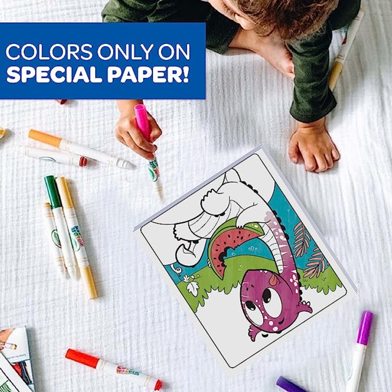 Crayola Wonder Prehistoric Pals, Dinosaur Coloring Pages, Mess Free Coloring
