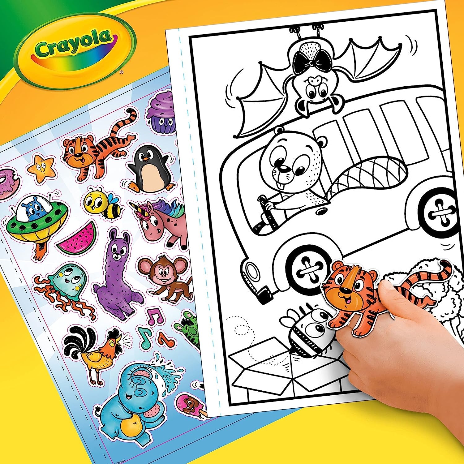 Colorable Pet Stickers Crayola Alpha Pets Coloring Pages and Stickers, Number & Alphabet Colo ...