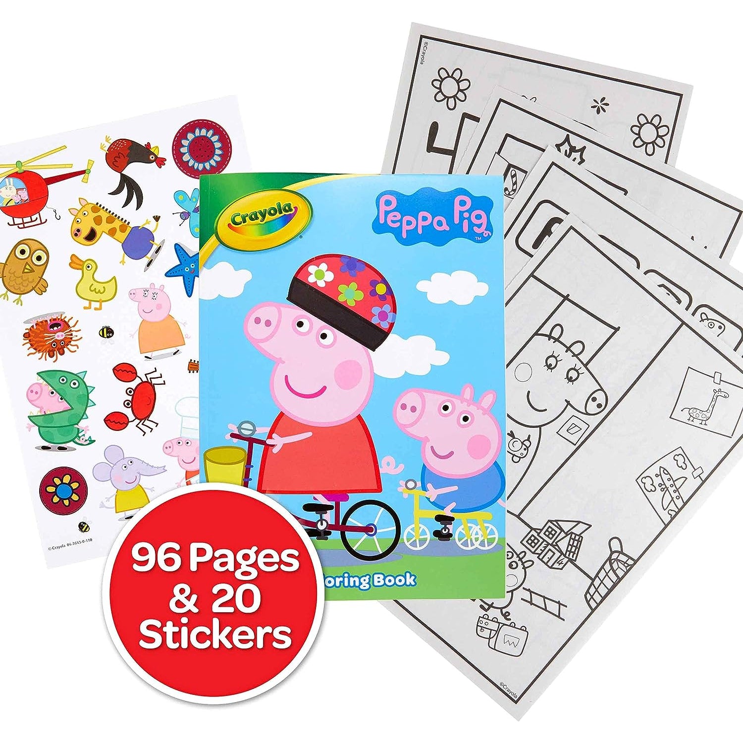 9PC Peppa Pig Coloring Book Kit Washable Markers Drawing