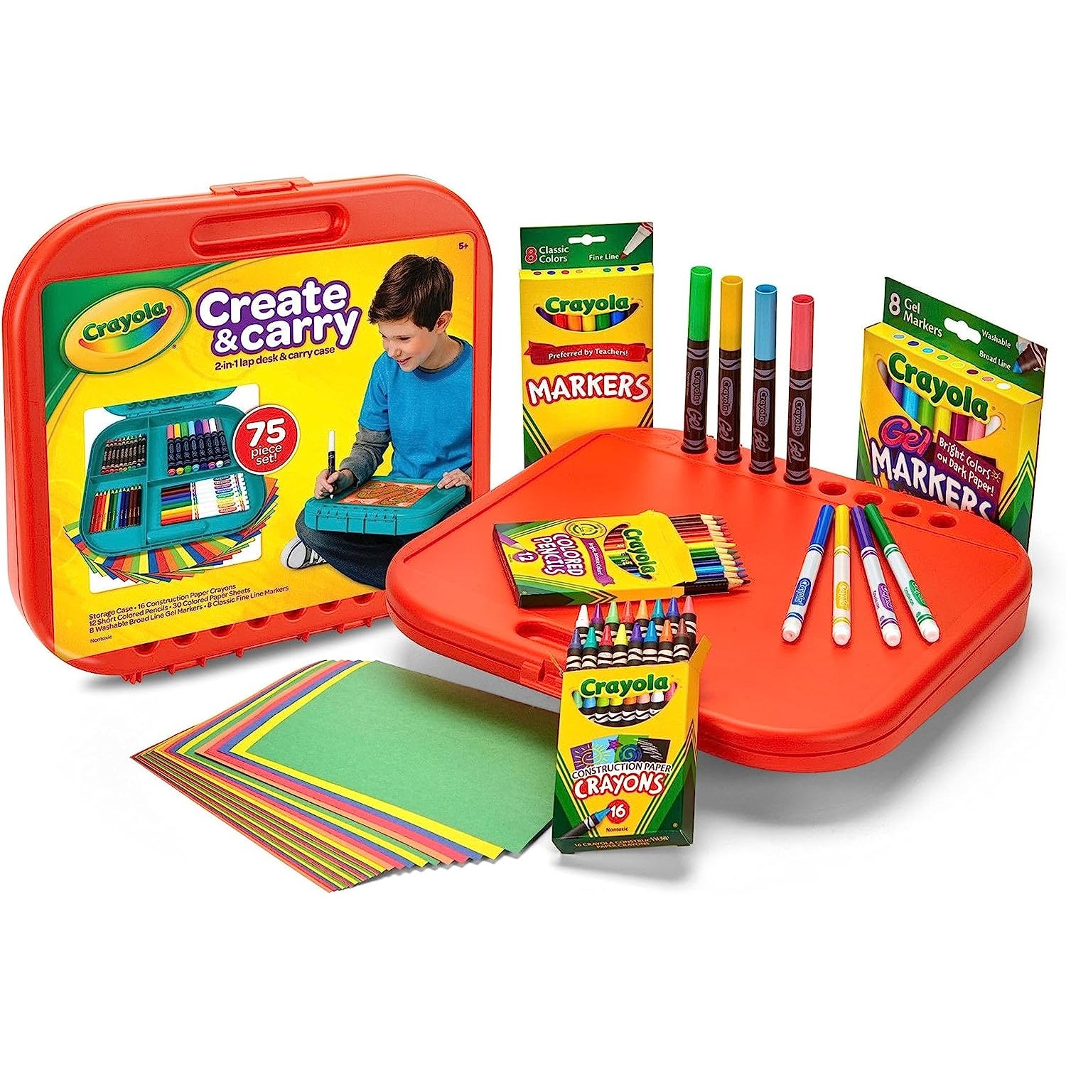 Crayola Create 'N Carry Art Set, 75 Pieces, Art Gift for Kids, Ages 5 – S&D  Kids