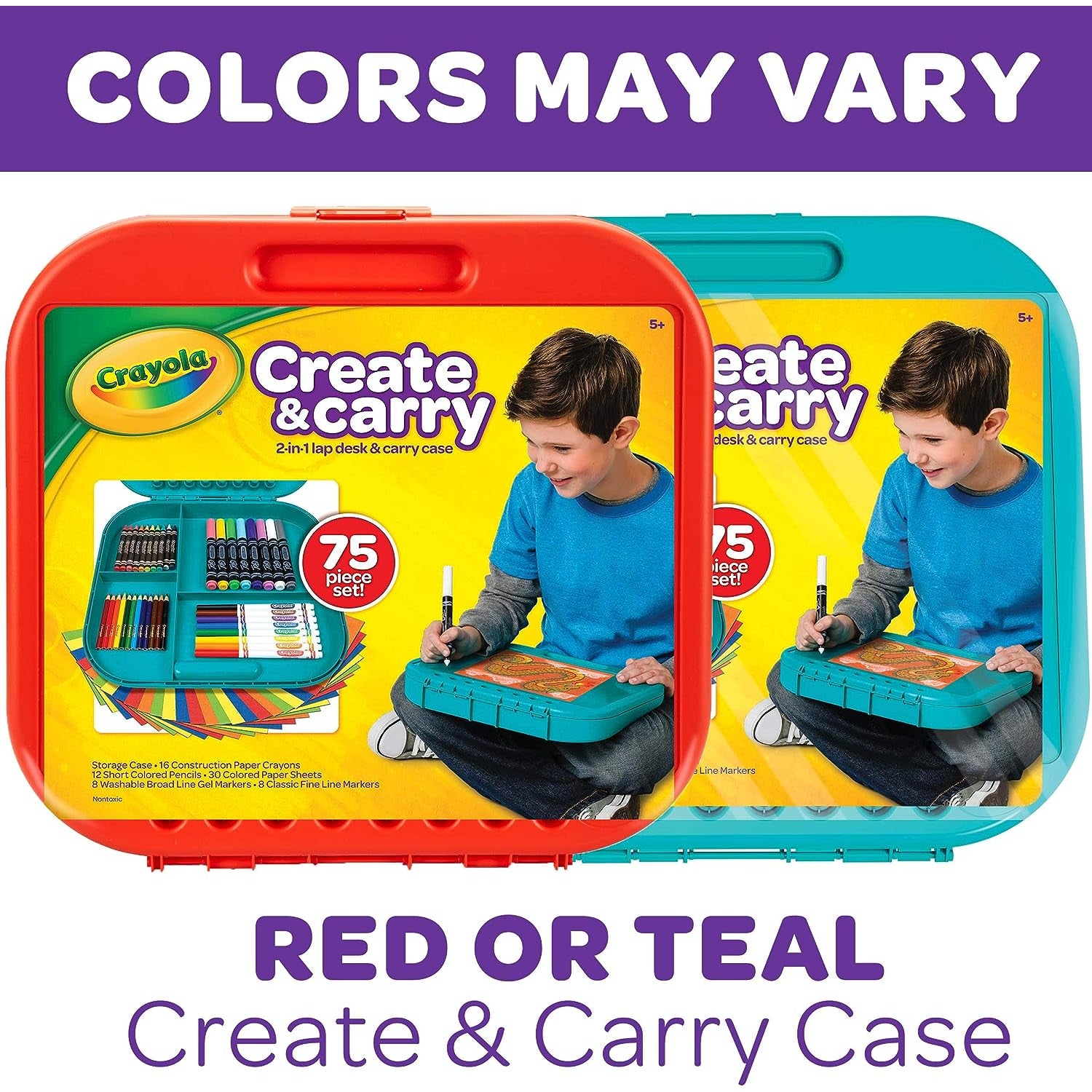 Crayola All That Glitters Art Case Coloring Set, Toys, Gift for Kids Age 5+