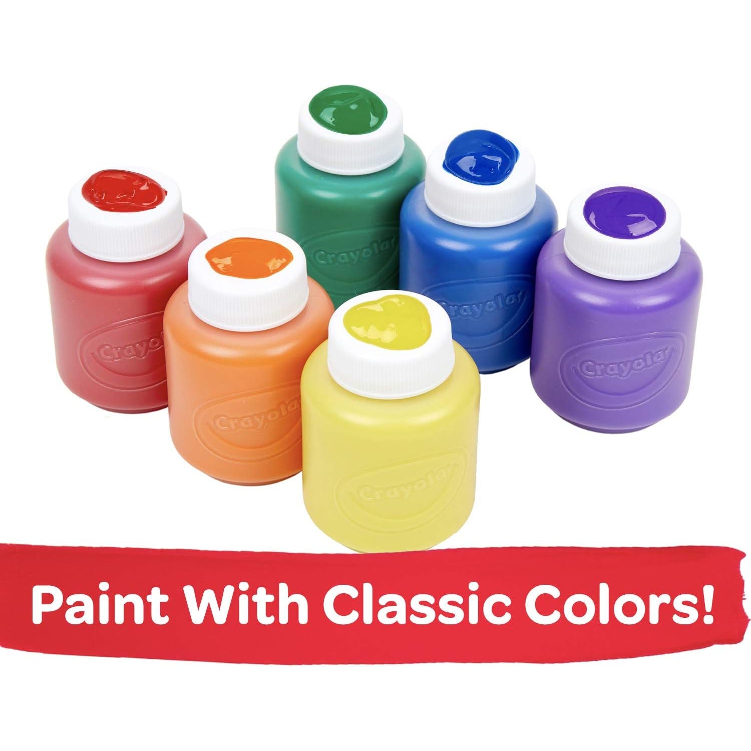 Crayola Washable Kids 2 oz Paint Bottles, Assorted Colors, 10 Each 3 Pack