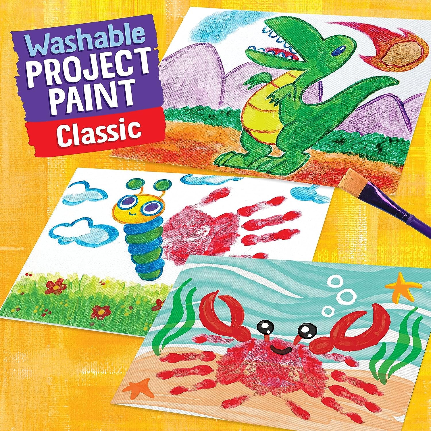 Crayola Washable Kids Paint Set & Paintbrush, Painting Supplies 18