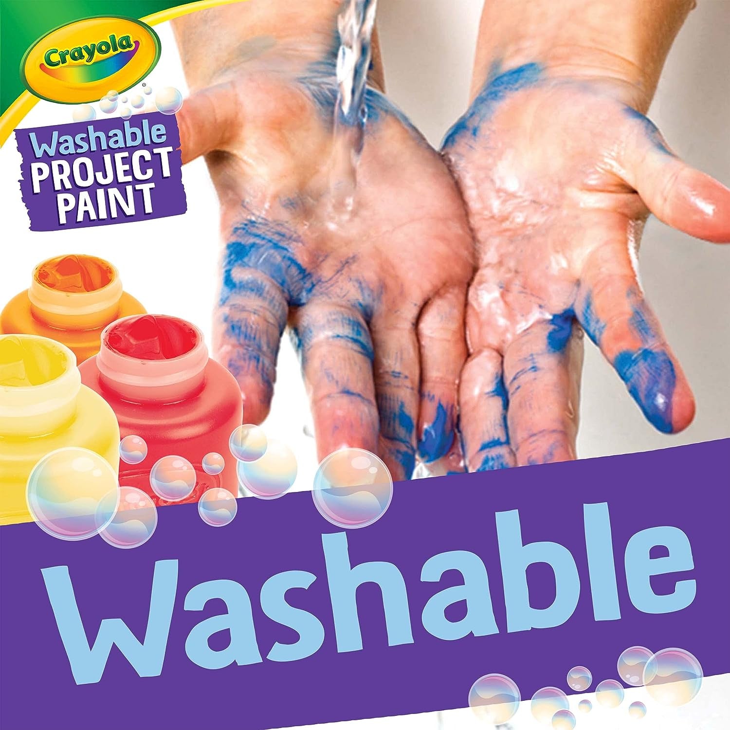 Crayola Washable Kids Paint, 6 Count, Kids At Home Activities, Painting  Supplies, Gift, Assorted