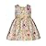 Bonnie Jean Girls Sleeveless Floral Shantung Easter Dress & Textured Knit Collared Yellow Coat 2-Pie