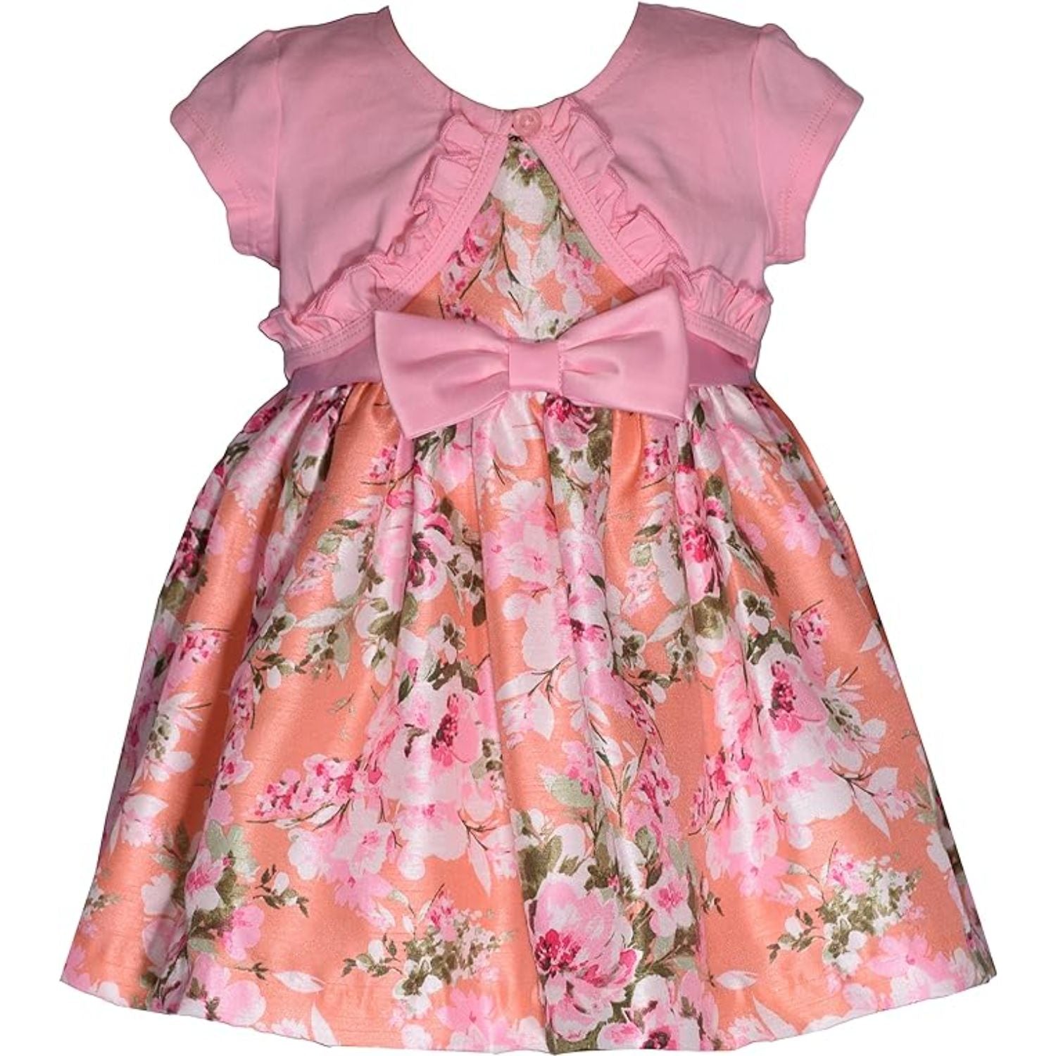 Bonnie Jean Floral Dress with Short Sleeve Cardigan S&D Kids Bonnie Jean Floral Dress with Short Sleeve Cardigan S&D Kids