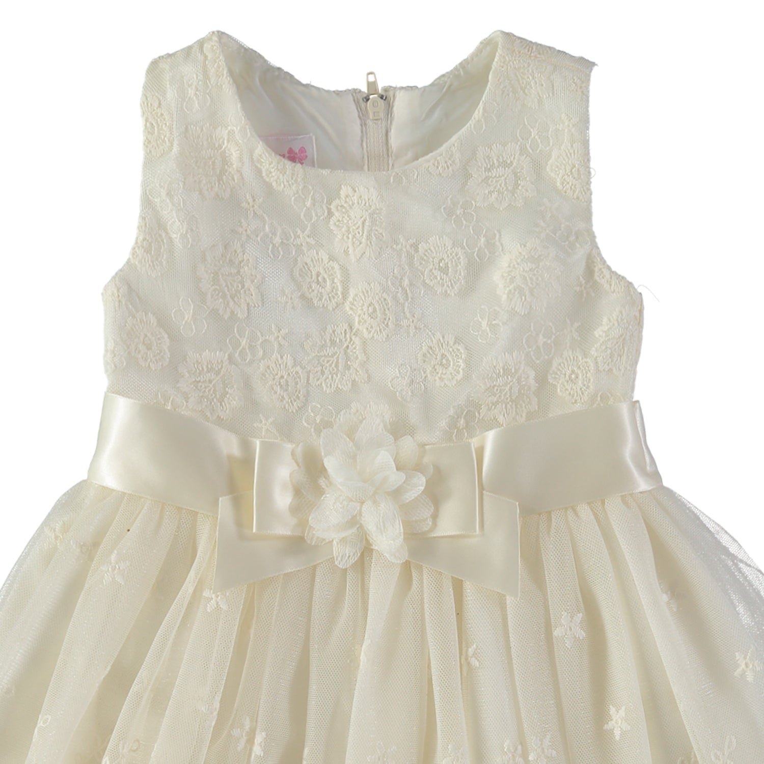 Bonnie Jean Girls 2T-4T Embroidered Scallop Dress S&D Kids Bonnie Jean Girls 2T-4T Embroidered Scallop Dress S&D Kids