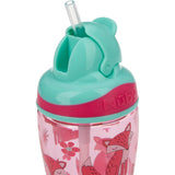 Nuby No-Spill Flip-it Printed Boost Cup with Thin Soft Straw - 12oz, 18+ Months, 1 Pack Print May Vary