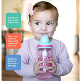 Nuby No-Spill Flip-it Printed Boost Cup with Thin Soft Straw - 12oz, 18+ Months, 1 Pack Print May Vary