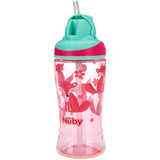 Nuby No-Spill Flip-it Printed Boost Cup with Thin Soft Straw - 12oz, 18+ Months, 1 Pack Print May Vary
