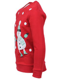 Cyndeelee Girls 2-16 French Terry Playful Snowman Sweatshirt