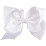 Crystal Collection 7 Inch Grosgrain Hair Bow Clip For Woman And Girls