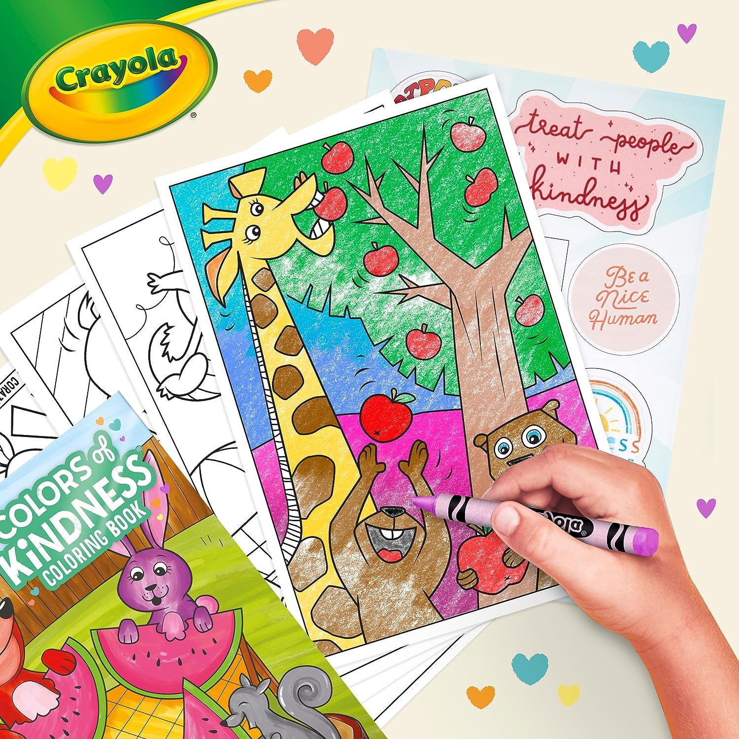 Crayola Colours of Kindness Colouring Book (48 Pages) - Colours and Images That Represent Good Feeli
