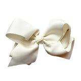 Crystal Collection 7 Inch Grosgrain Hair Bow Clip For Woman And Girls