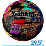 Franklin Sports Hard Court Basketball - Official Size Basketball - Indoor + Outdoor Street Basketball
