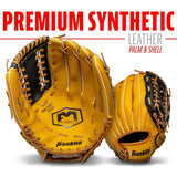 Franklin Sports Field Master - 12'' - Tan/Black - Right Hand Throw - Fielding Gloves