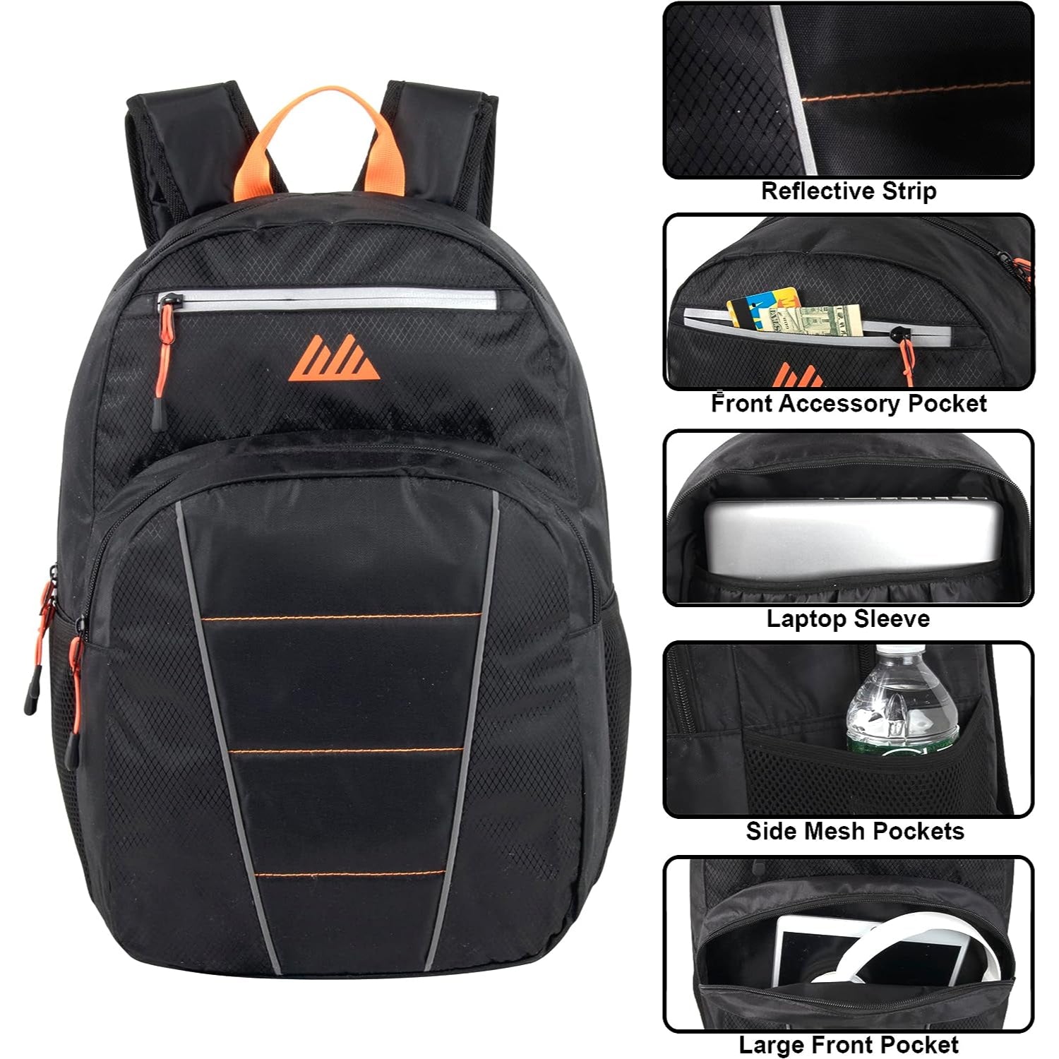 AD Sutton Summit Ridge Backpack With 17'' Laptop Pocket, Black – S&D Kids
