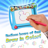Ja-Ru Disney Mickey Mouse Magic Magnetic Drawing Board (1 Toy) Draw, Sketch & Doodle Tablet for Kids, Boys & Girls. Car Trip Game & Activity Travel Toys. Mess-Free Educational Learning Pad.