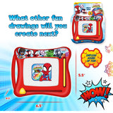 Ja-Ru Marvel Spiderman Magic Magnetic Drawing Board (1 Toy) Draw, Sketch & Doodle Tablet for Kids, Boys & Girls. Car Trip Game & Activity Travel Toys. Mess-Free Educational Learning Pad.