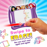 Ja-Ru Disney Princess Magic Draw-Magnetic Drawing Pad (1 Pack). Drawing Kids Board Car Trip Toys | Mess-Free Small Kids Write Board | Creative Activities and Travel Entertainment.