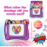 Ja-Ru Disney Princess Magic Draw-Magnetic Drawing Pad (1 Pack). Drawing Kids Board Car Trip Toys | Mess-Free Small Kids Write Board | Creative Activities and Travel Entertainment.