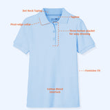Educated Uniforms Girls 4-20 Short Sleeve Pique Polo Shirt