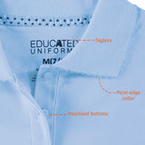 Educated Uniforms Girls 4-20 Short Sleeve Pique Polo Shirt