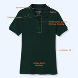Educated Uniforms Girls 4-20 Short Sleeve Pique Polo Shirt