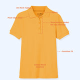 Educated Uniforms Girls 4-20 Short Sleeve Pique Polo Shirt
