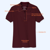 Educated Uniforms Girls 4-20 Short Sleeve Pique Polo Shirt
