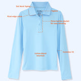 Educated Uniforms Girls 2T-4T Long Sleeve Pique Polo Uniform Shirt