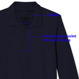 Educated Uniforms Boys 2T-4T Long Sleeve Pique Polo Shirt