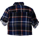Jolie & Joy Girls 7-16 Plaid Roll Sleeve Button Up Shirt
